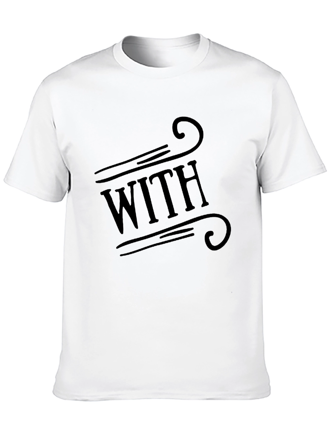 With Design Graphic Black T-Shirt