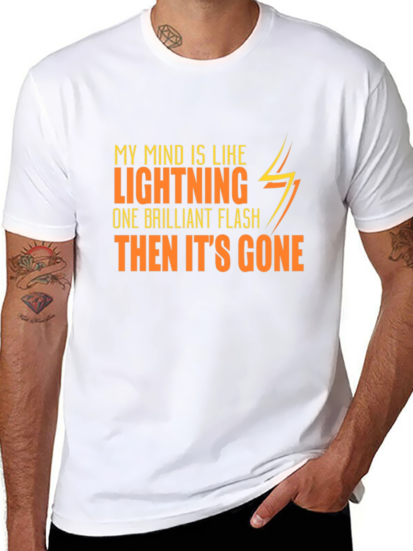 Lightning Mind Graphic Tee - Mens Black T-Shirt