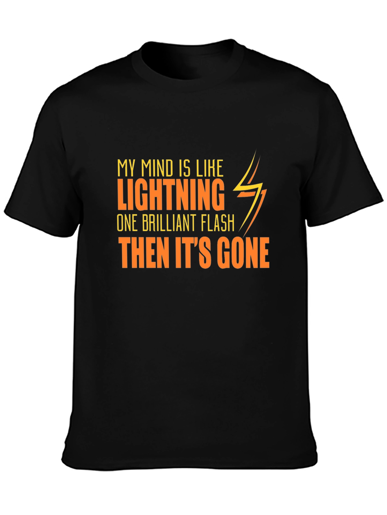 Lightning Mind Graphic Tee - Mens Black T-Shirt