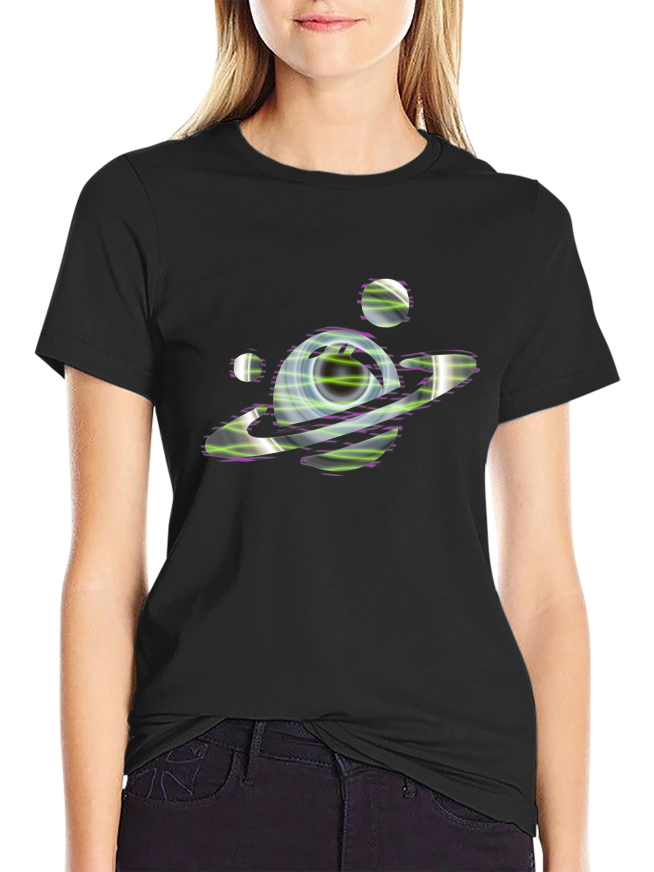 Planet Graphic Black T-Shirt