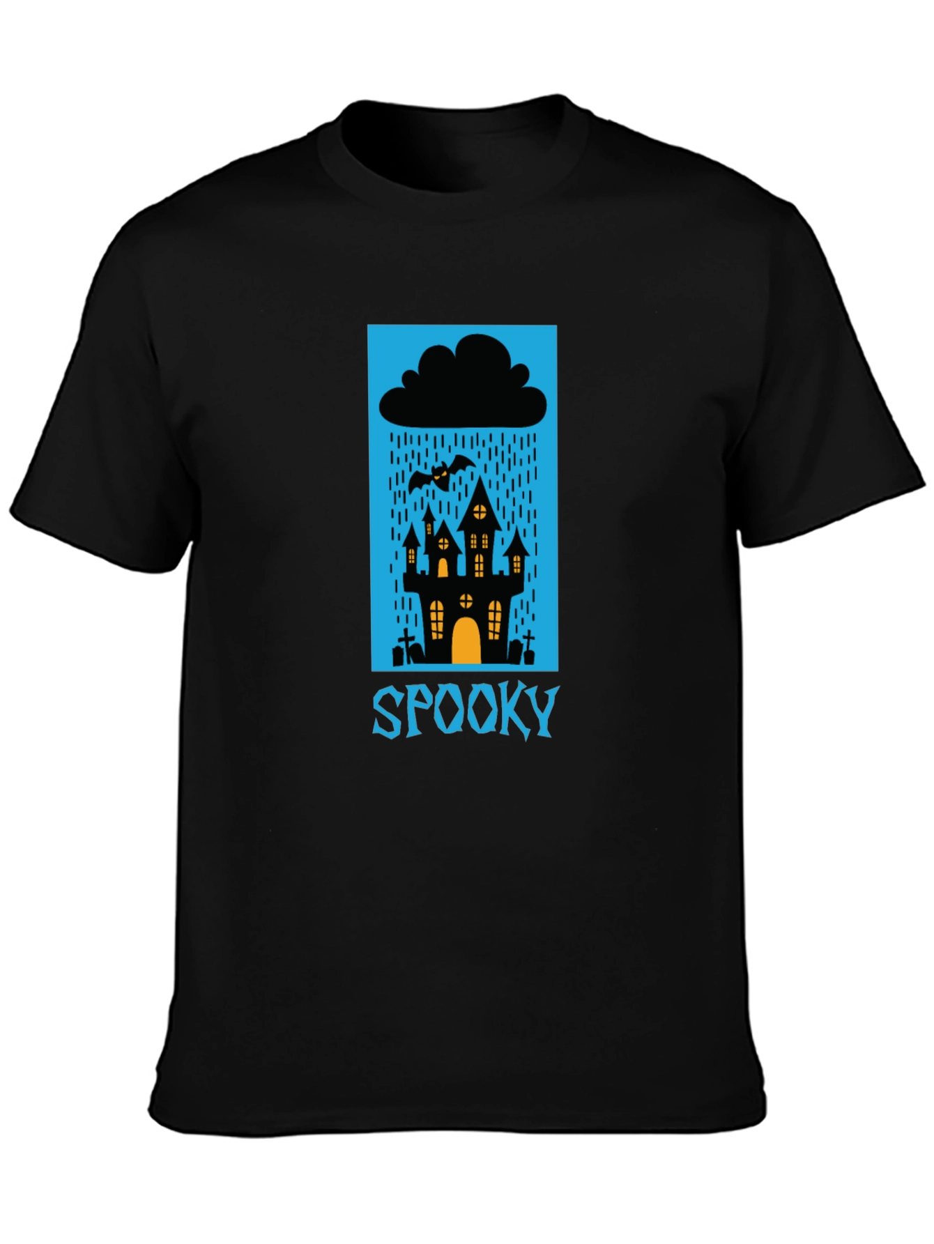 Spooky Halloween T-Shirt - Haunted House Design