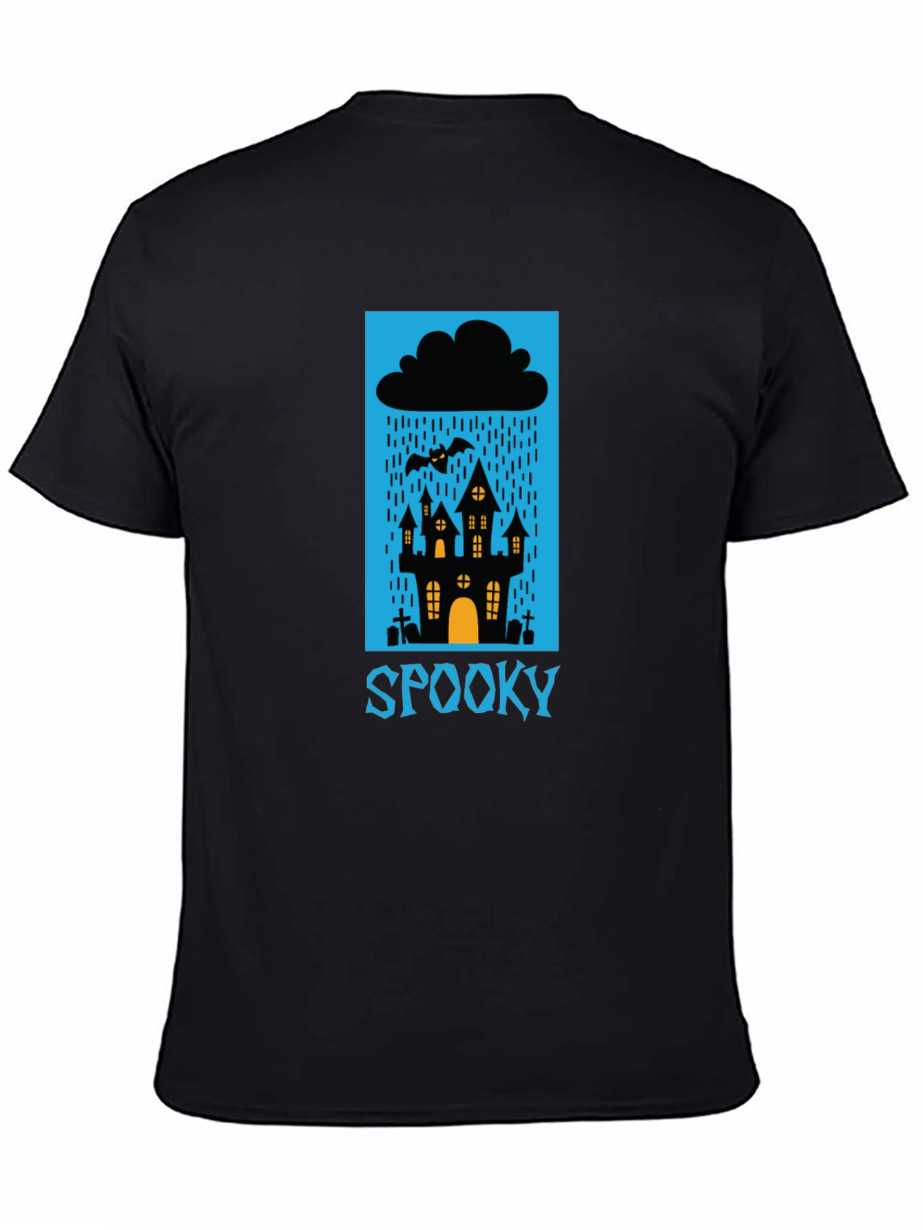 Spooky Halloween T-Shirt - Haunted House Design