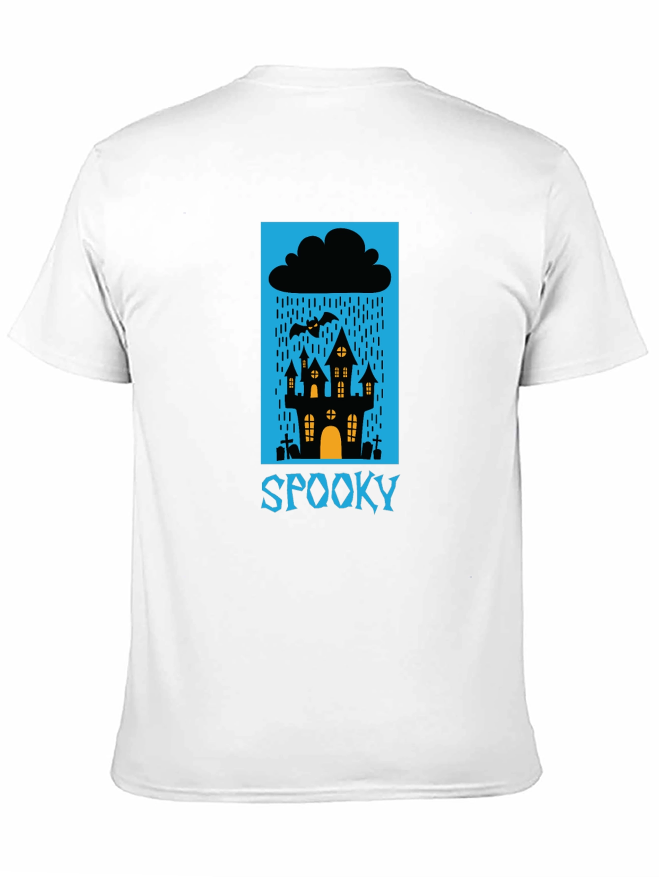 Spooky Halloween T-Shirt - Haunted House Design