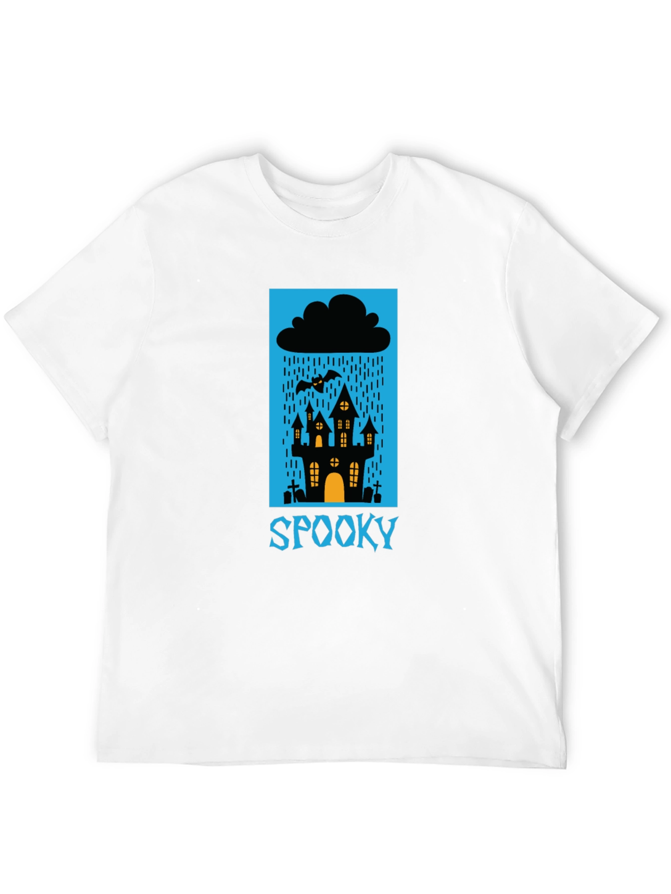 Spooky Halloween T-Shirt - Haunted House Design