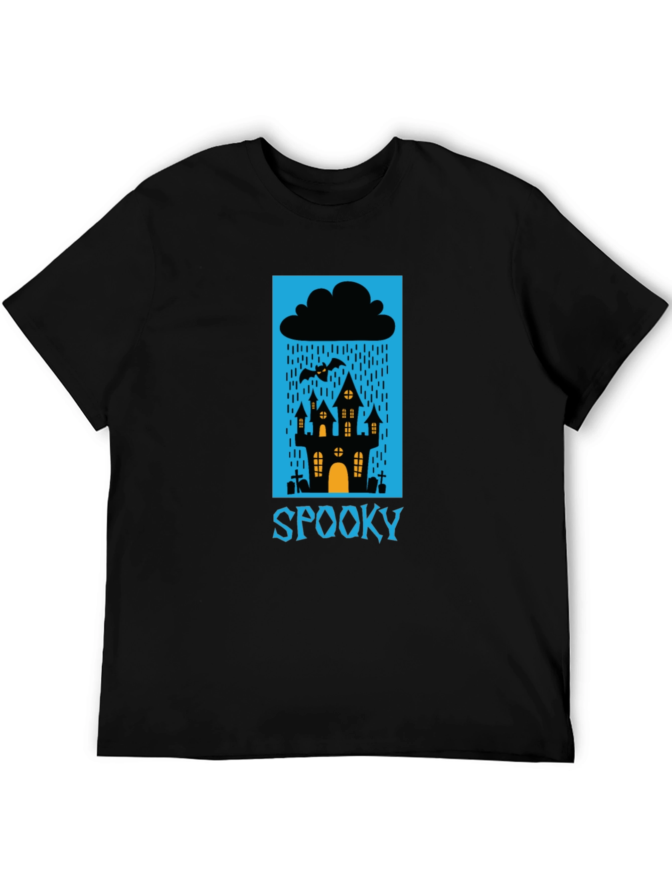 Spooky Halloween T-Shirt - Haunted House Design