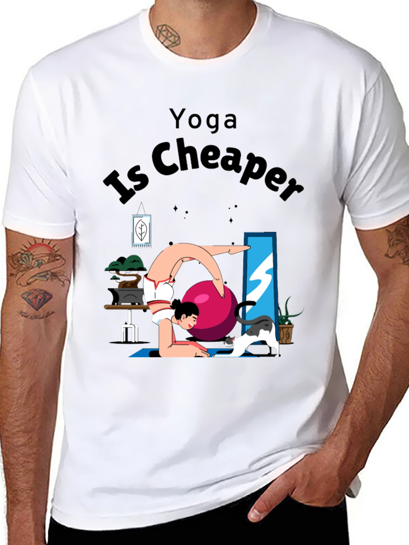 Yoga Is Cheaper Graphic T-Shirt