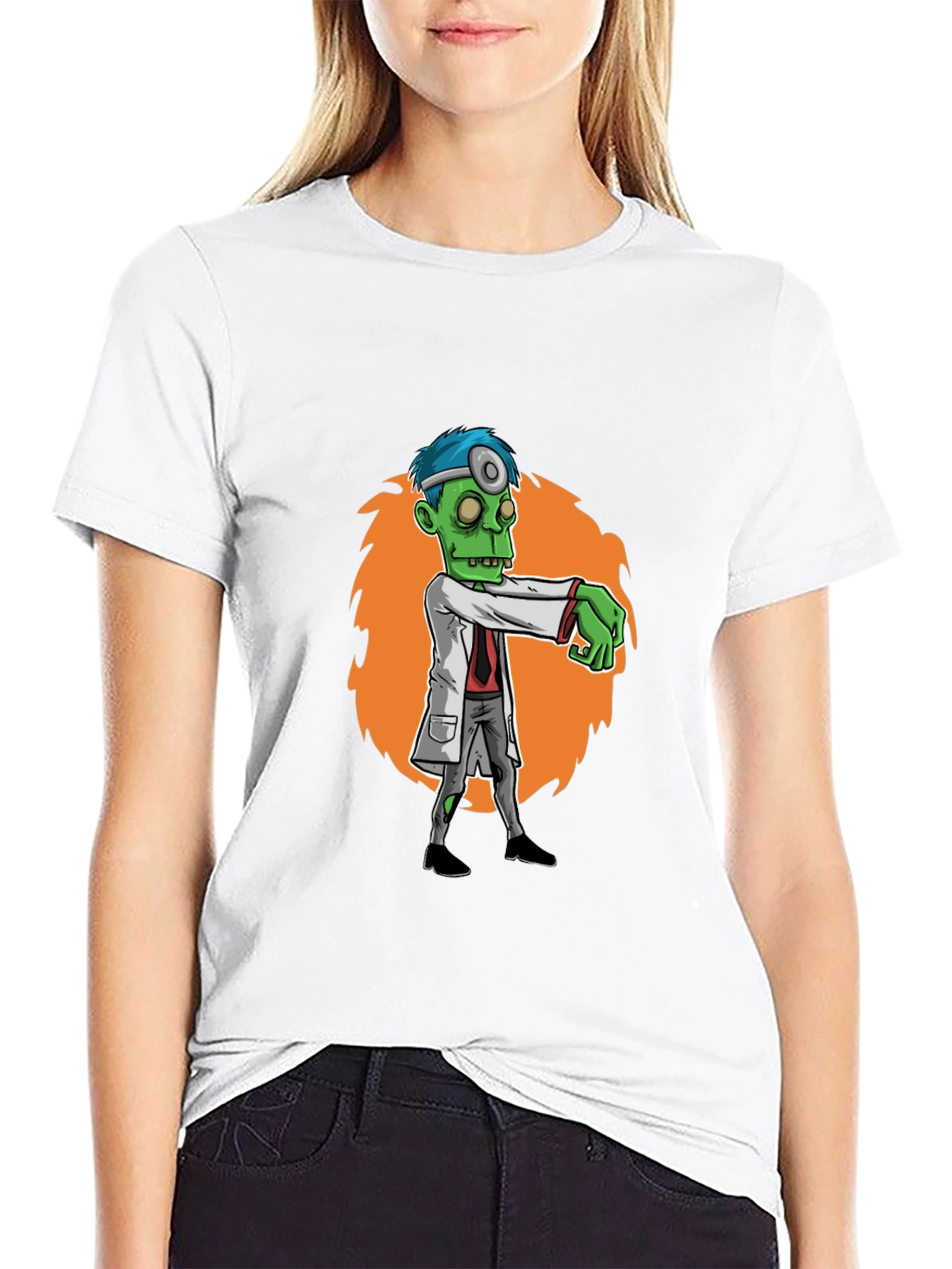 Zombie Doctor Graphic Print T-Shirt