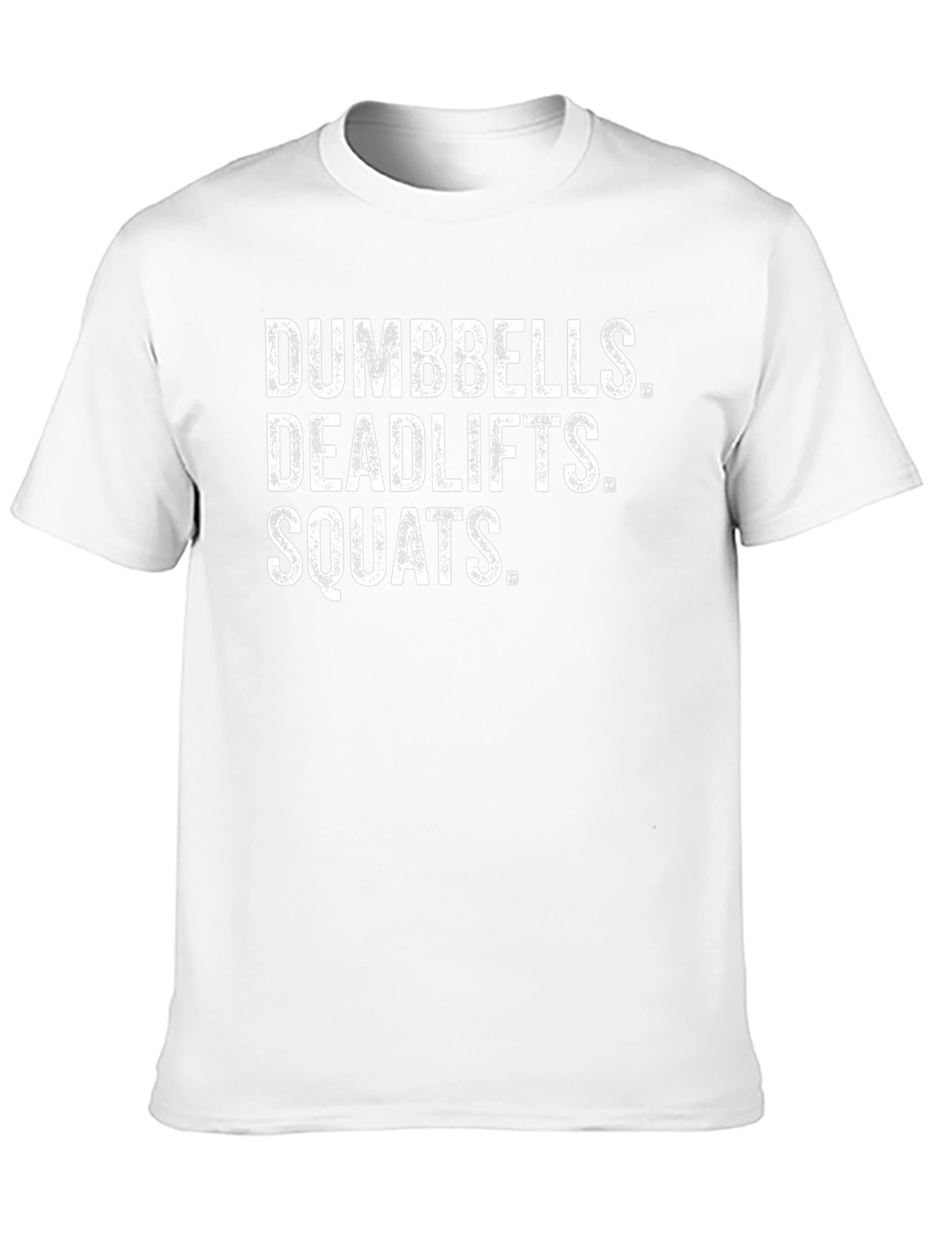 Dumbbells Deadlifts Squats Black Graphic T-Shirt