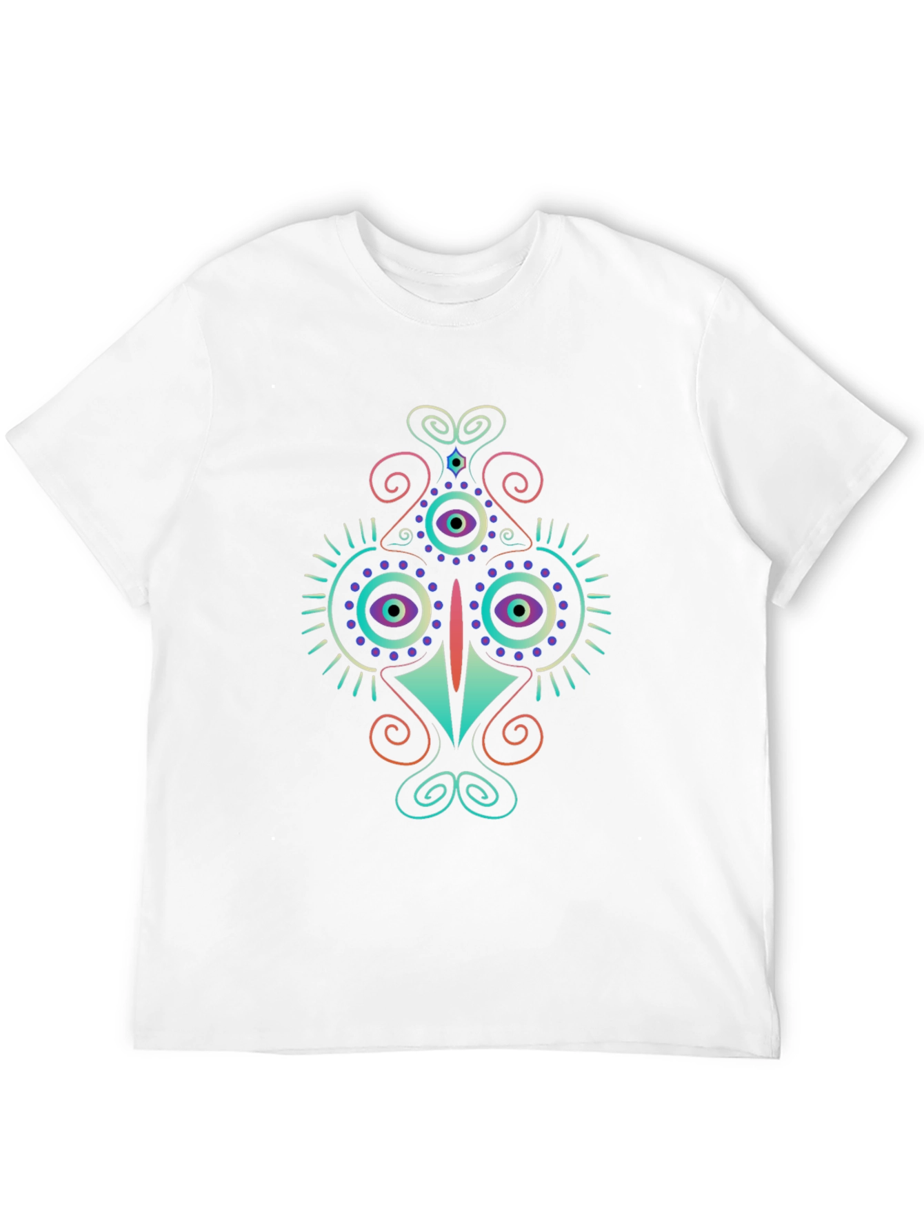 Abstract Eye Design Black T-Shirt