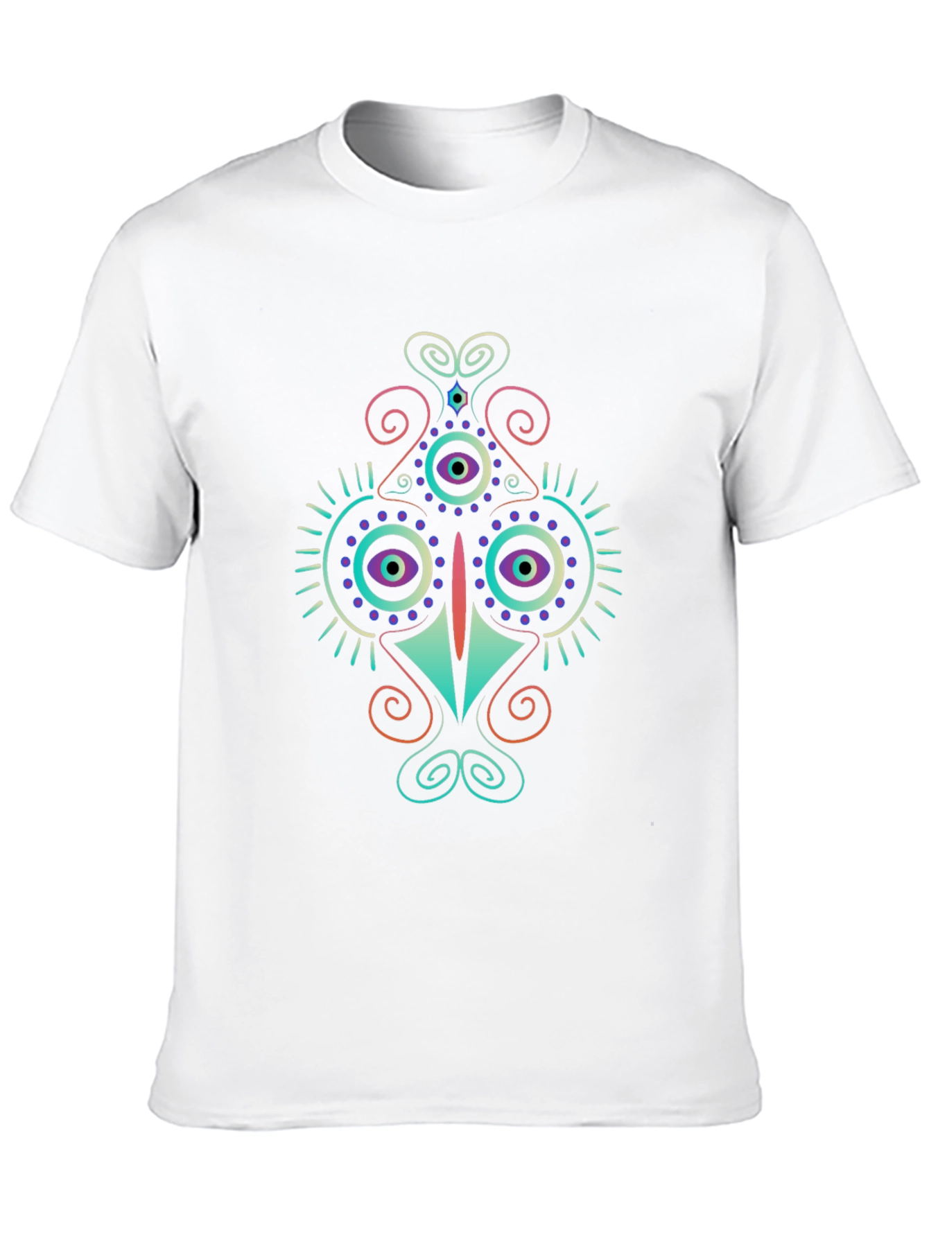 Abstract Eye Design Black T-Shirt
