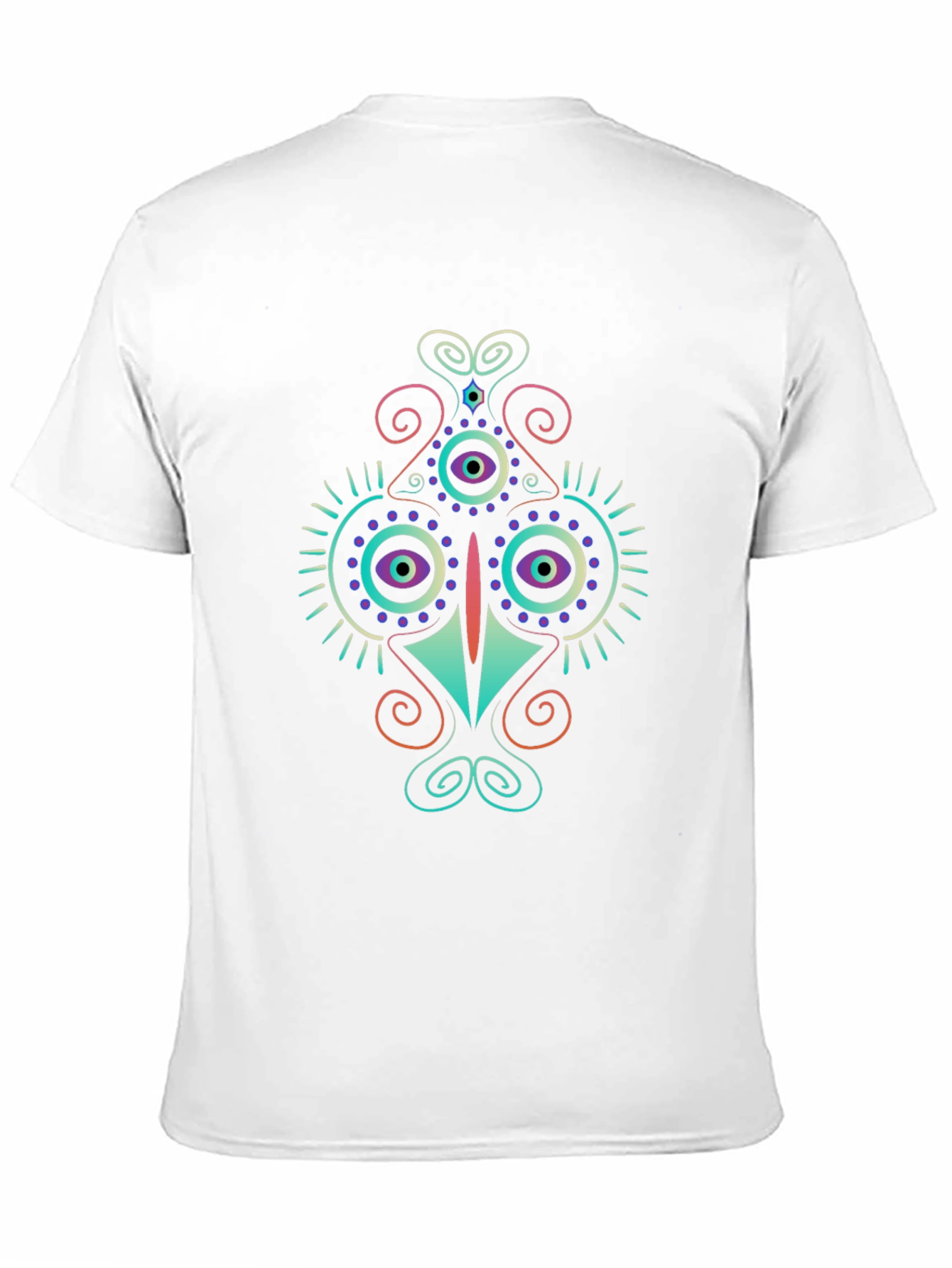 Abstract Eye Design Black T-Shirt
