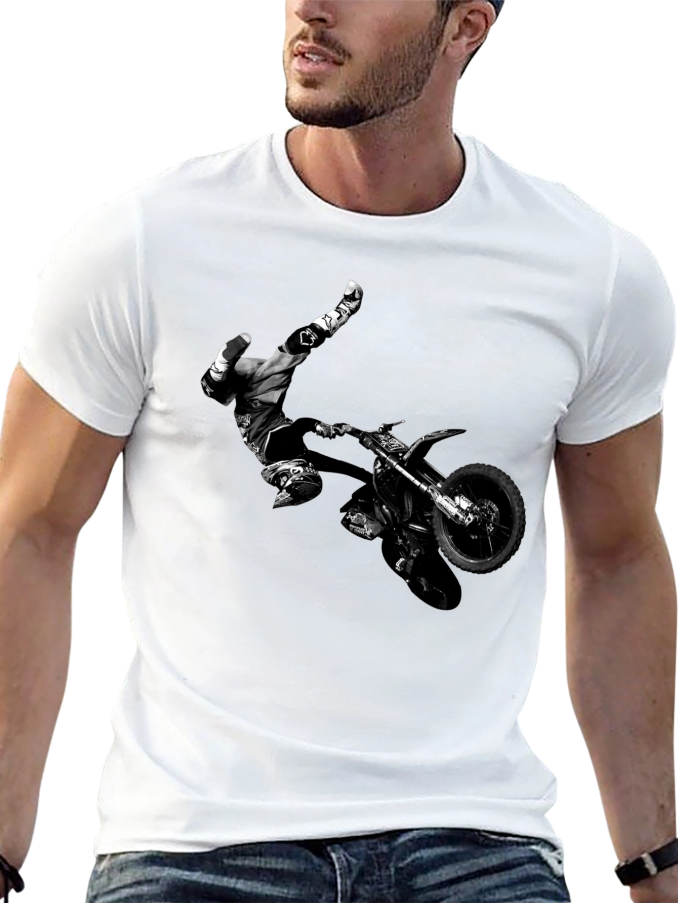 Motorcross Rider Black T-Shirt
