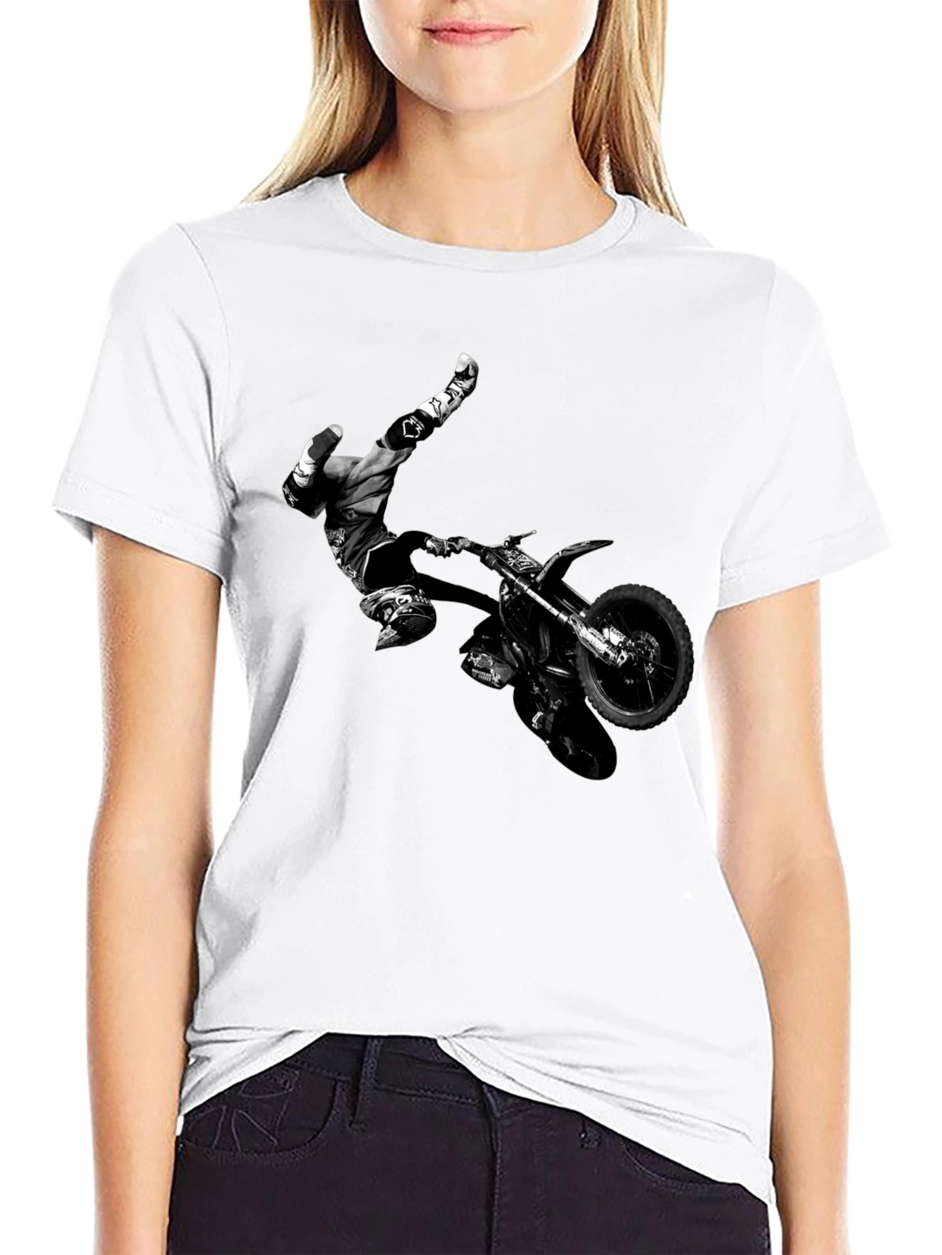 Motorcross Rider Black T-Shirt