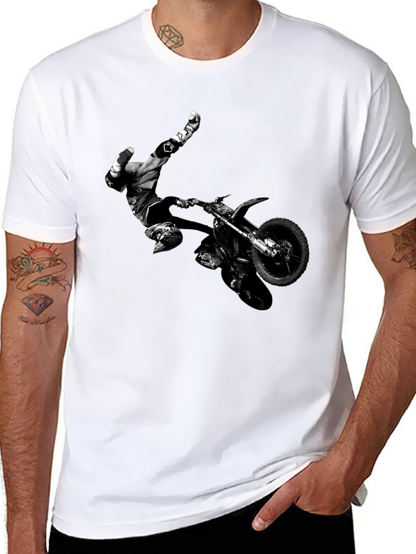 Motorcross Rider Black T-Shirt