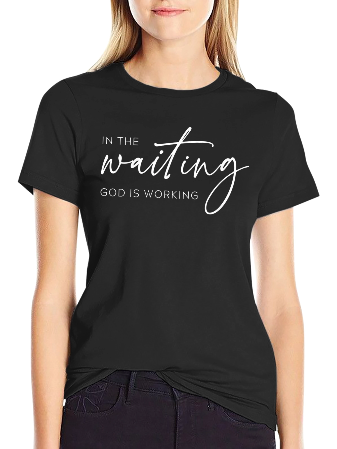 In The Waiting Graphic T-Shirt - Faith Based Tee