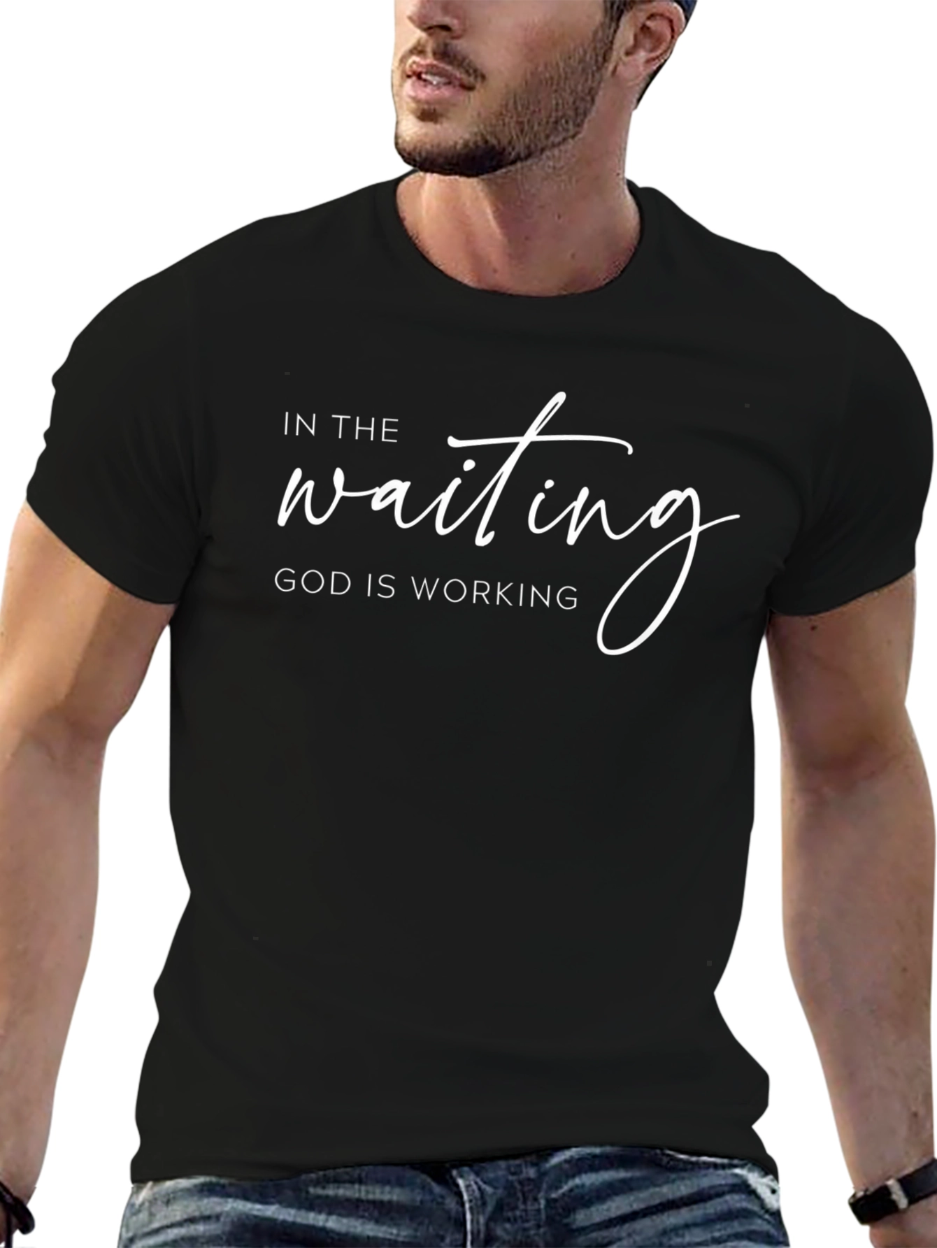 In The Waiting Graphic T-Shirt - Faith Based Tee