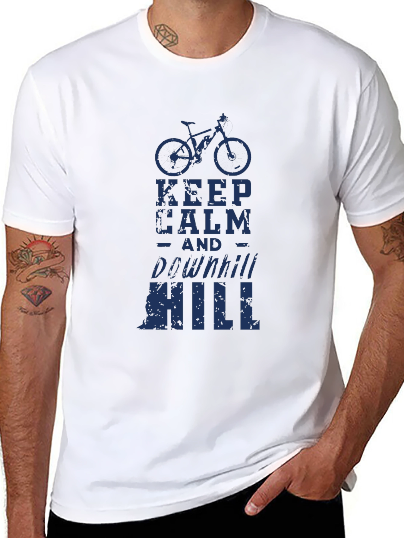 Keep Calm Downhill Mountain Bike T-Shirt