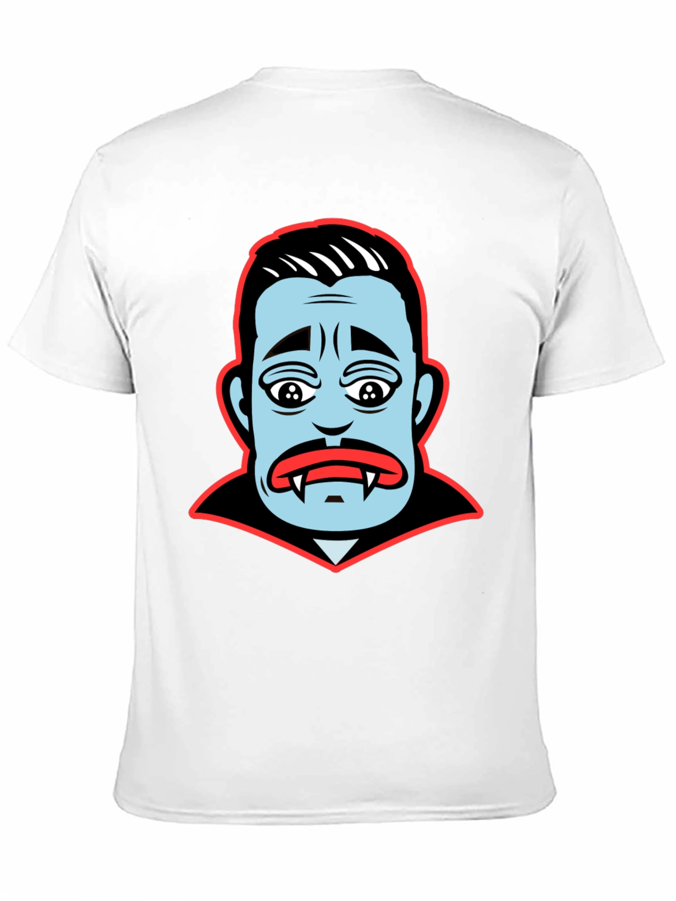 Cartoon Vampire Face Graphic T-Shirt