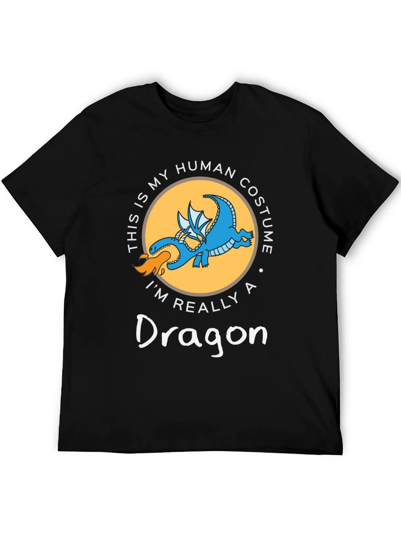 Funny Dragon Human Costume Graphic T-Shirt
