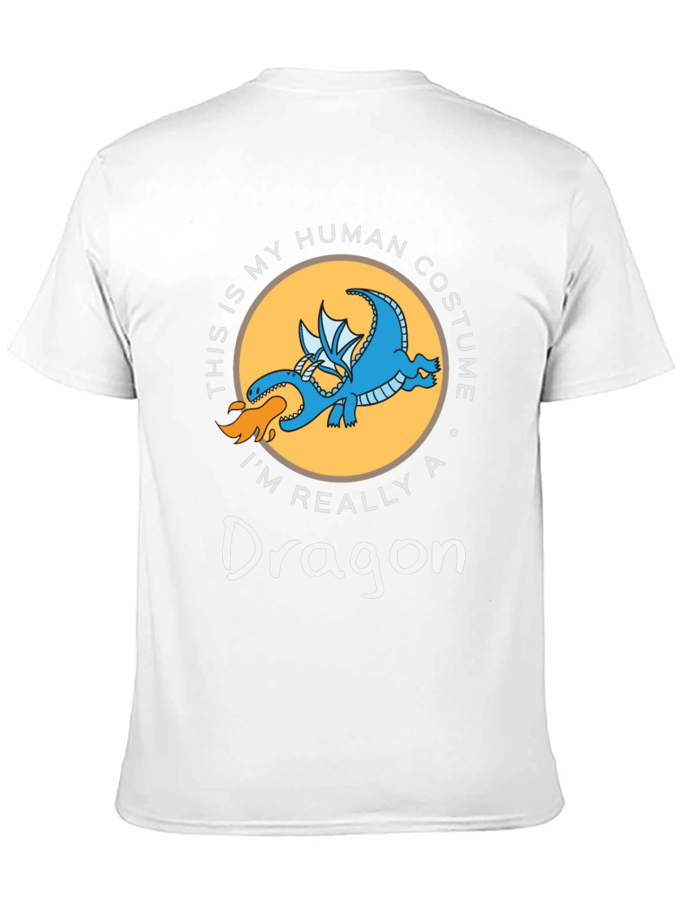 Funny Dragon Human Costume Graphic T-Shirt