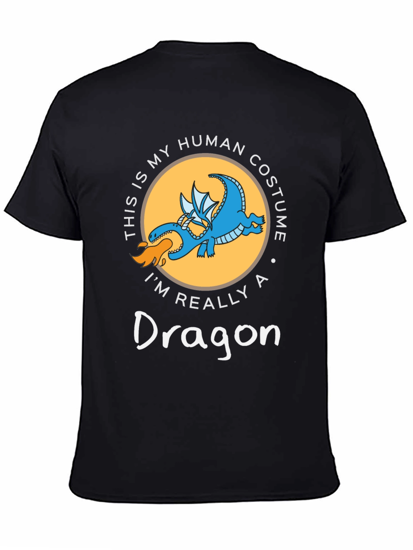 Funny Dragon Human Costume Graphic T-Shirt
