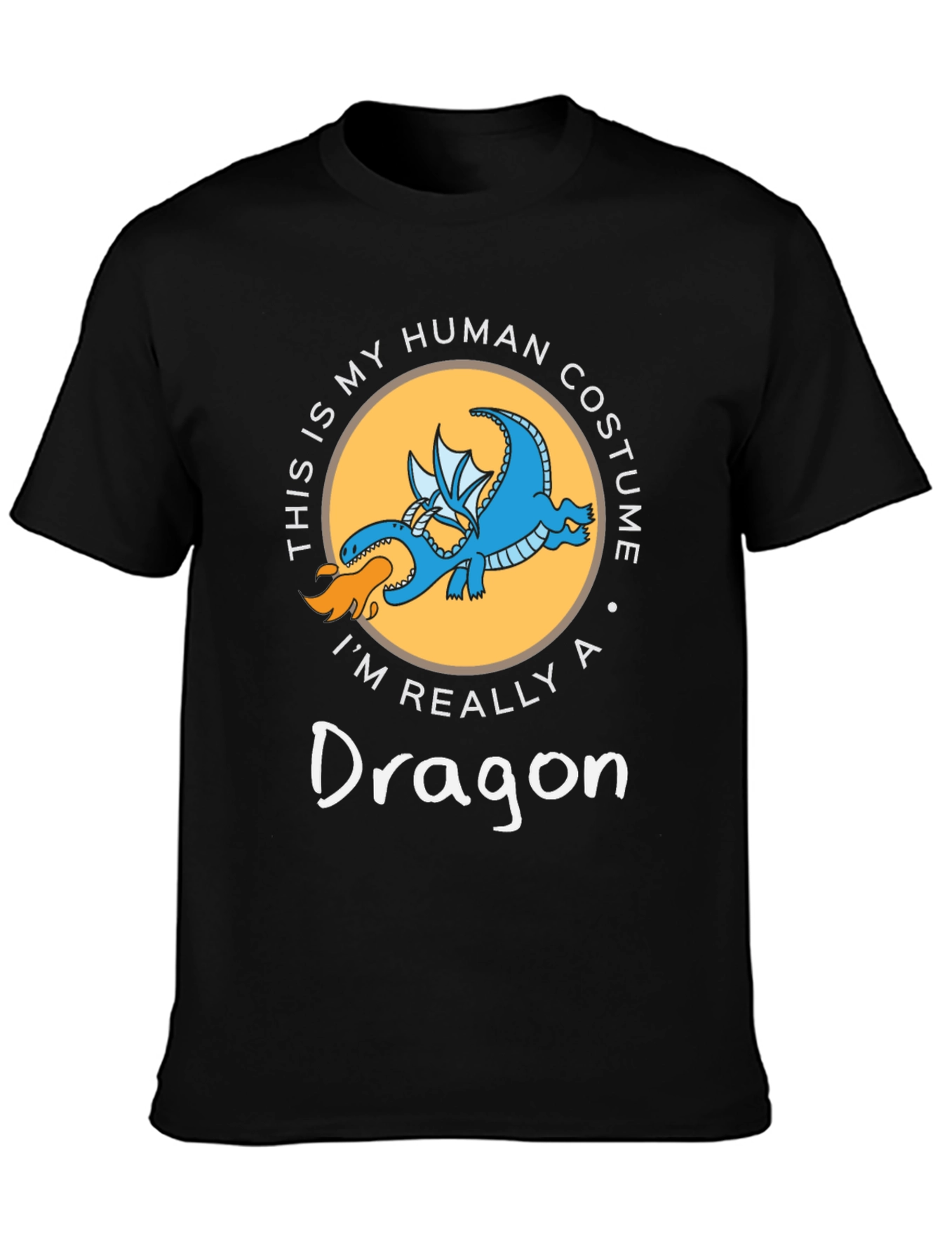 Funny Dragon Human Costume Graphic T-Shirt