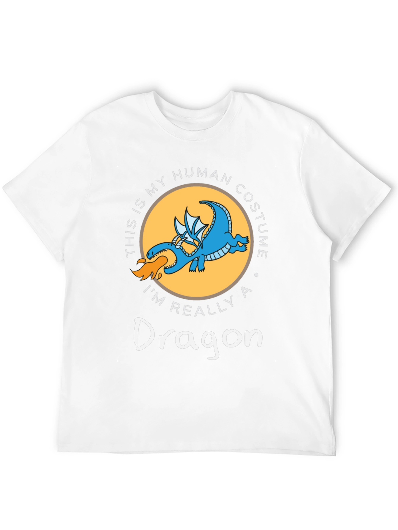 Funny Dragon Human Costume Graphic T-Shirt