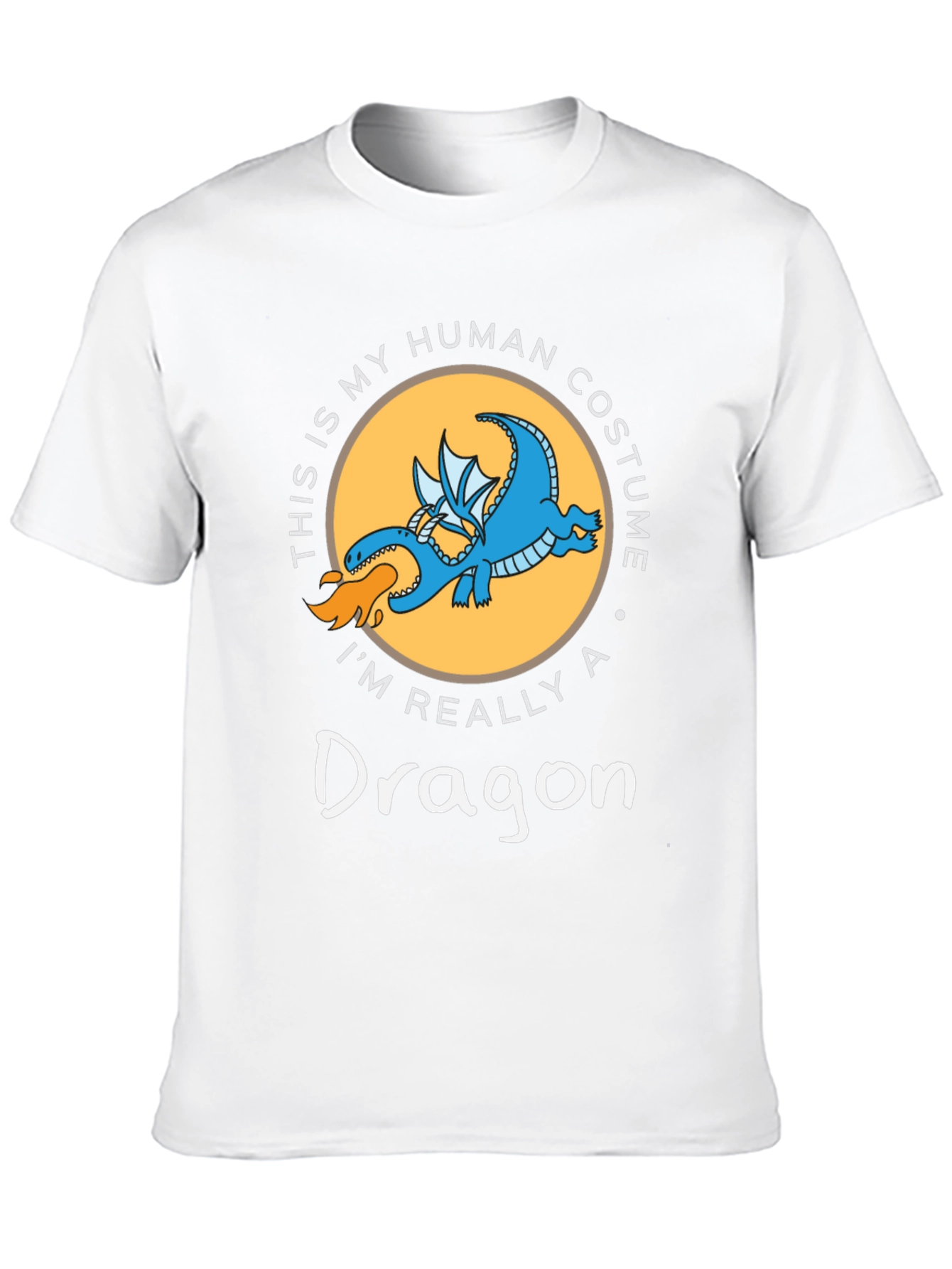 Funny Dragon Human Costume Graphic T-Shirt