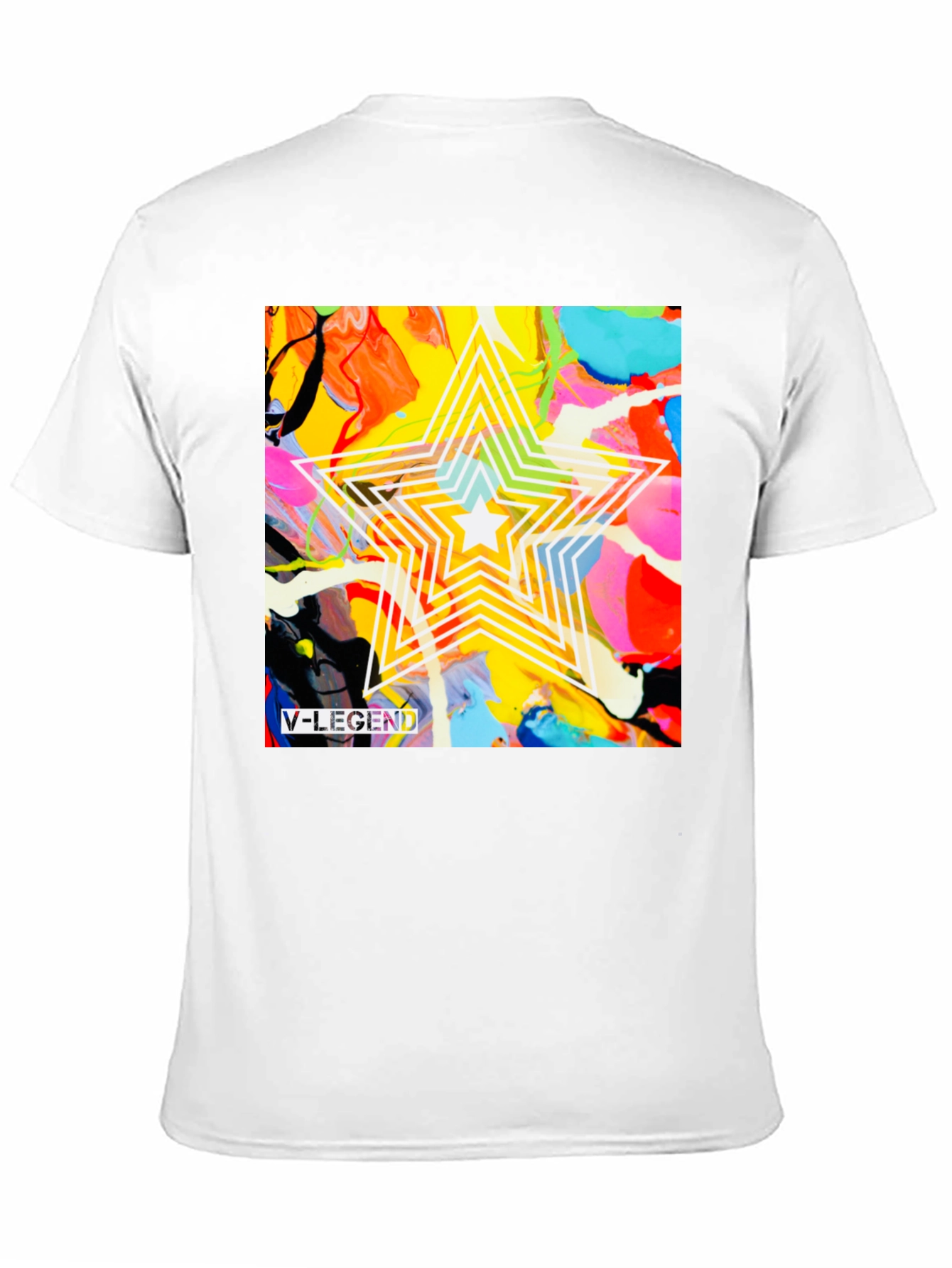 V-Legend Star Abstract Graphic T-Shirt
