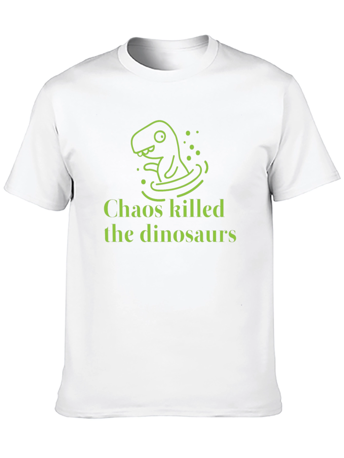 Chaos Killed the Dinosaurs Black Graphic Tee