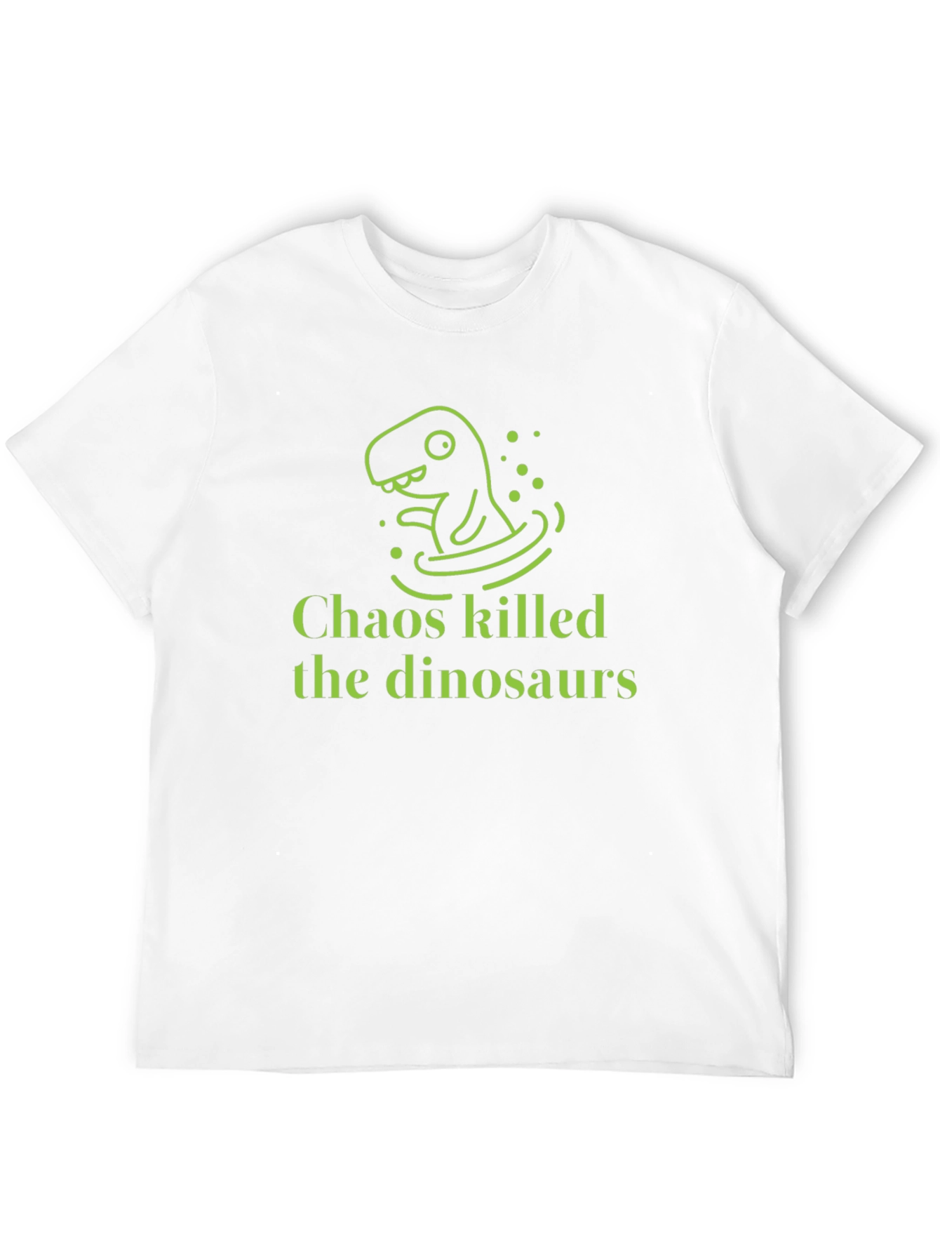 Chaos Killed the Dinosaurs Black Graphic Tee