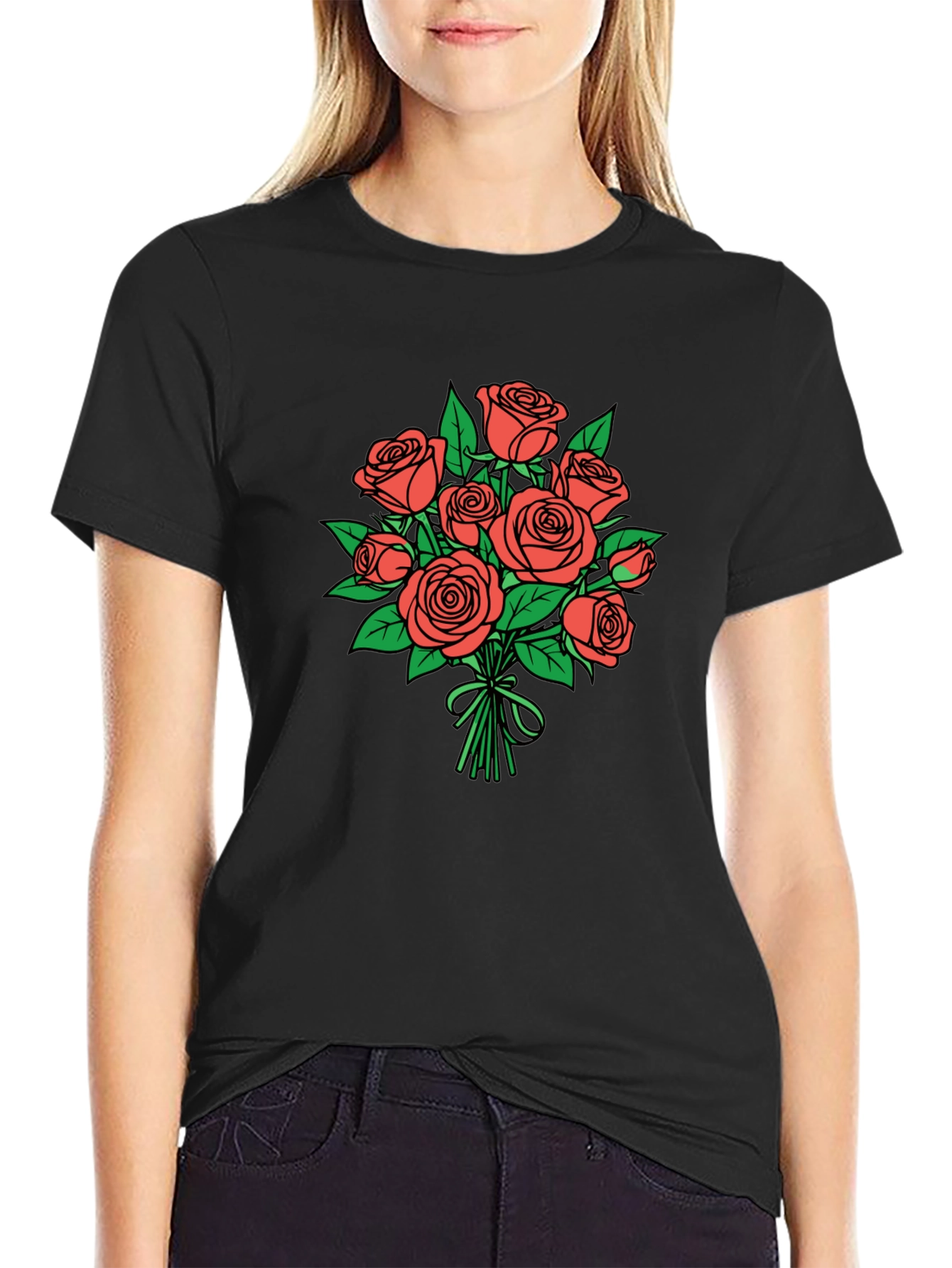 Floral Bouquet Graphic Tee - Stylish Casual Wear