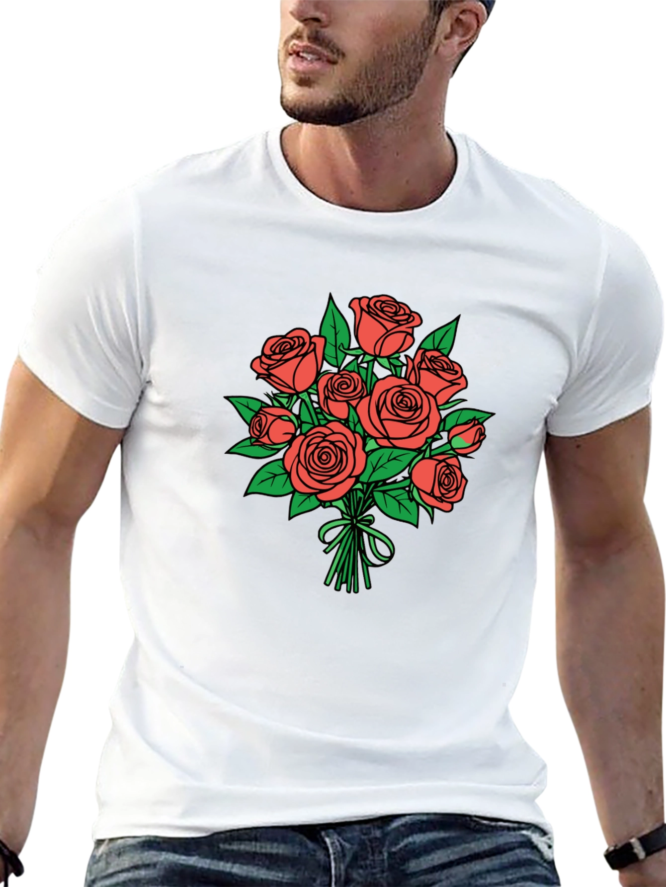 Floral Bouquet Graphic Tee - Stylish Casual Wear