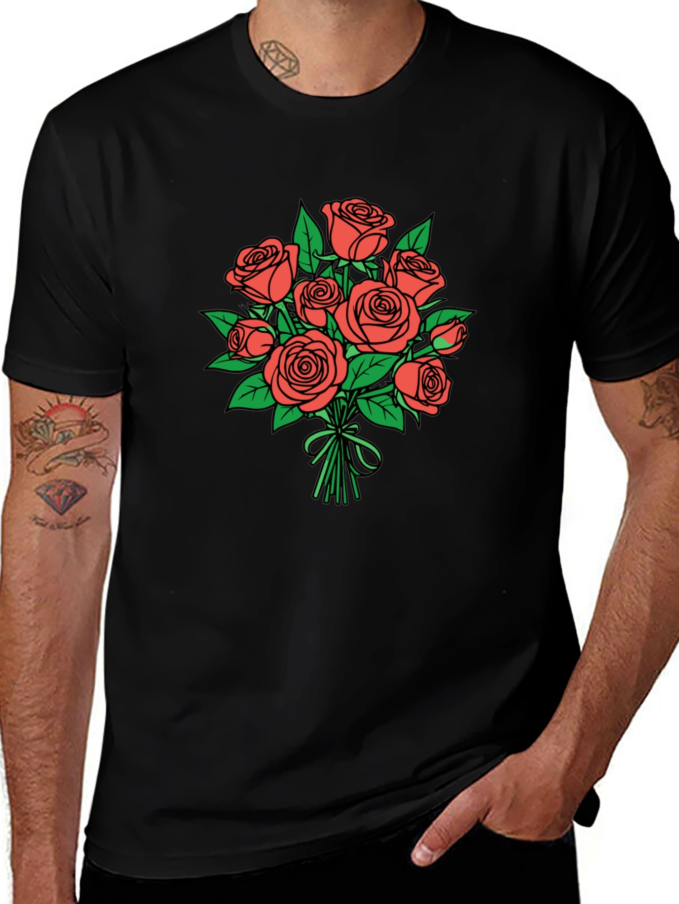 Floral Bouquet Graphic Tee - Stylish Casual Wear