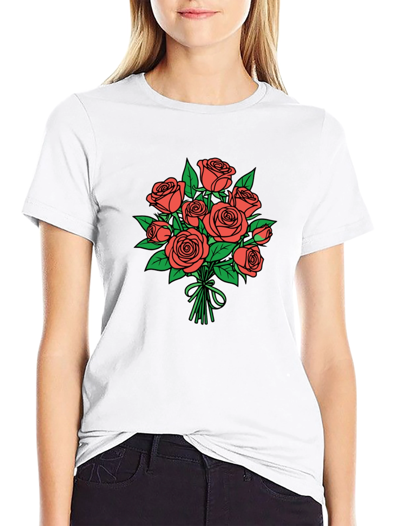 Floral Bouquet Graphic Tee - Stylish Casual Wear