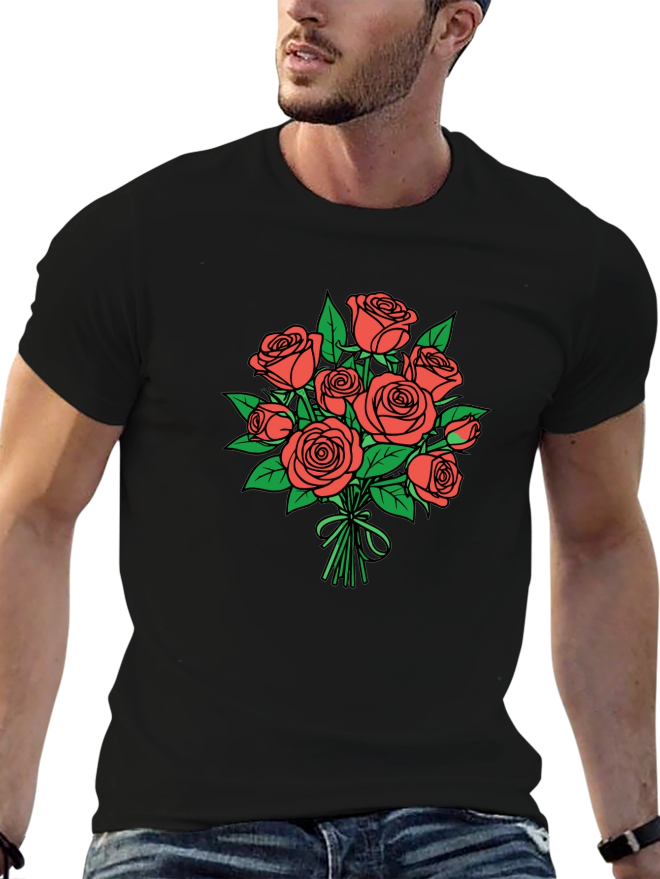 Floral Bouquet Graphic Tee - Stylish Casual Wear