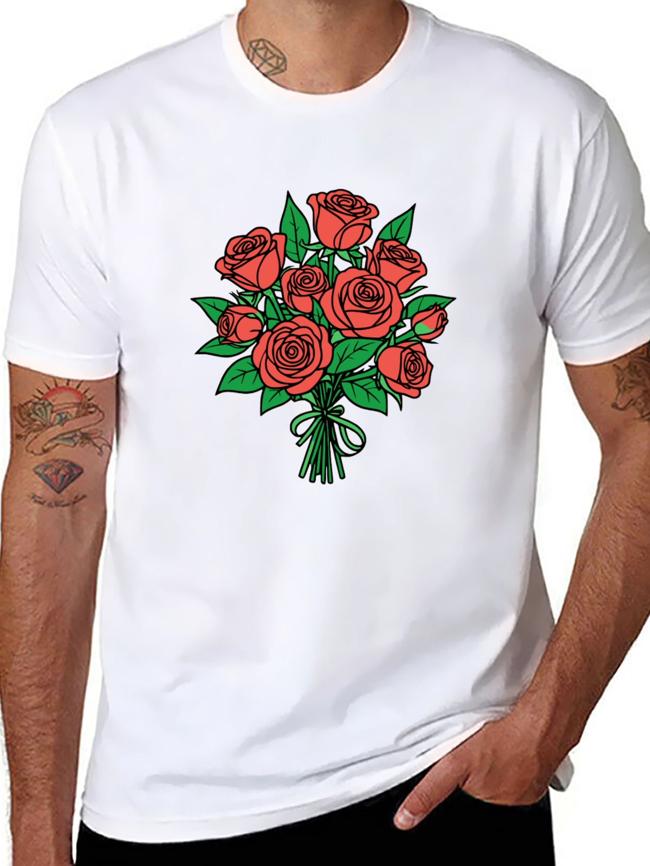Floral Bouquet Graphic Tee - Stylish Casual Wear