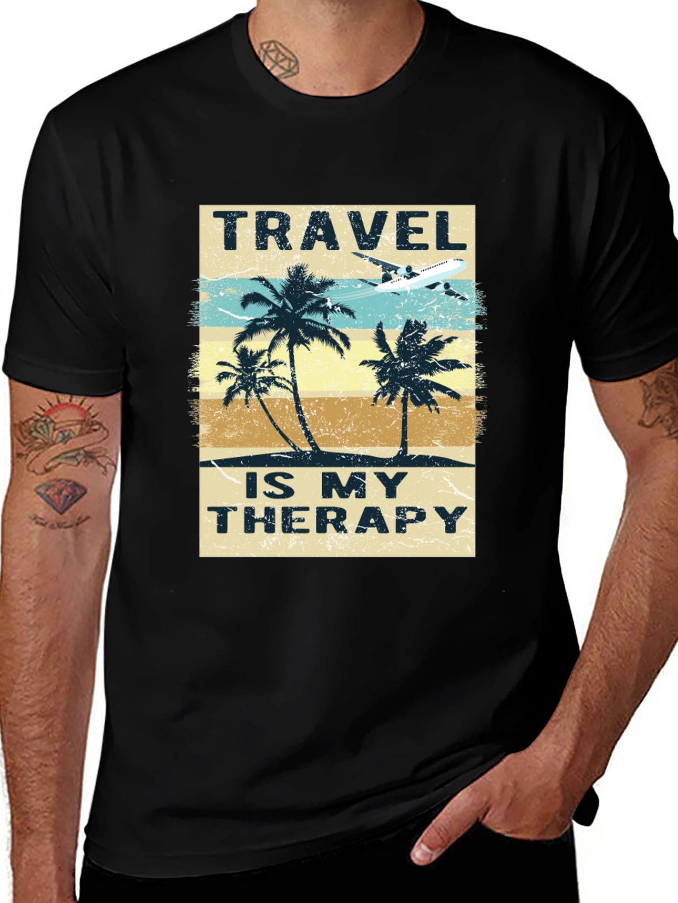 Travel is My Therapy Graphic T-Shirt