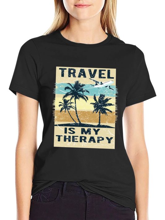 Travel is My Therapy Graphic T-Shirt