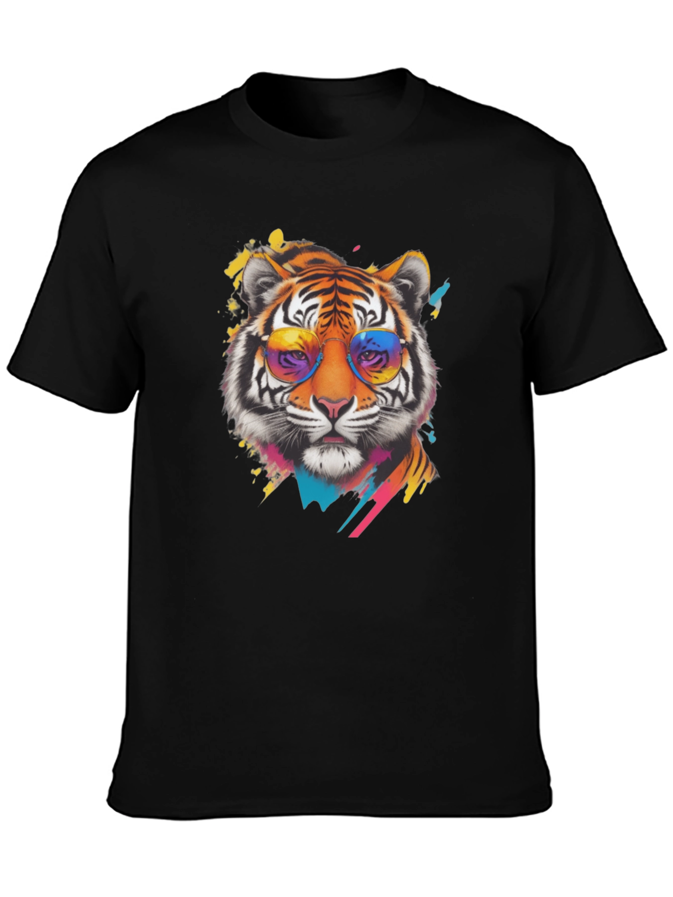 Cool Tiger Graphic Tee - Mens Black T-Shirt