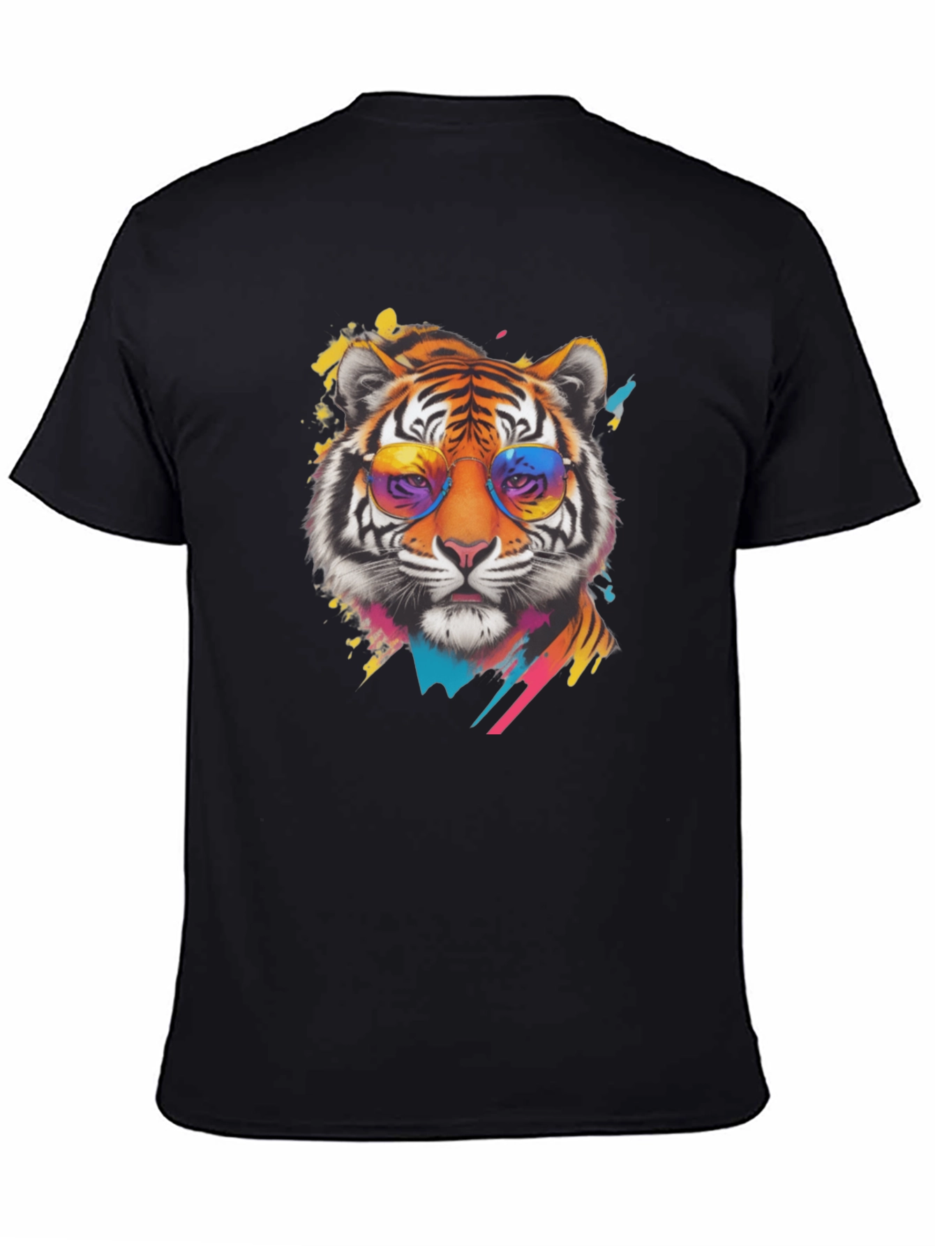 Cool Tiger Graphic Tee - Mens Black T-Shirt