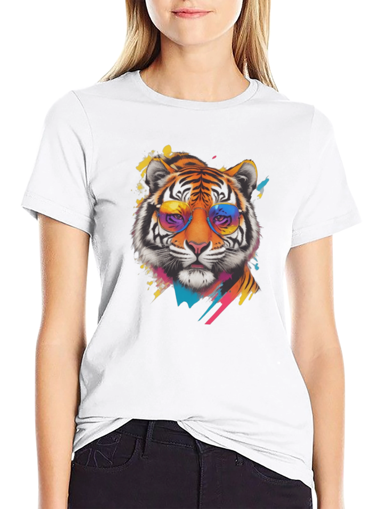Cool Tiger Graphic Tee - Mens Black T-Shirt