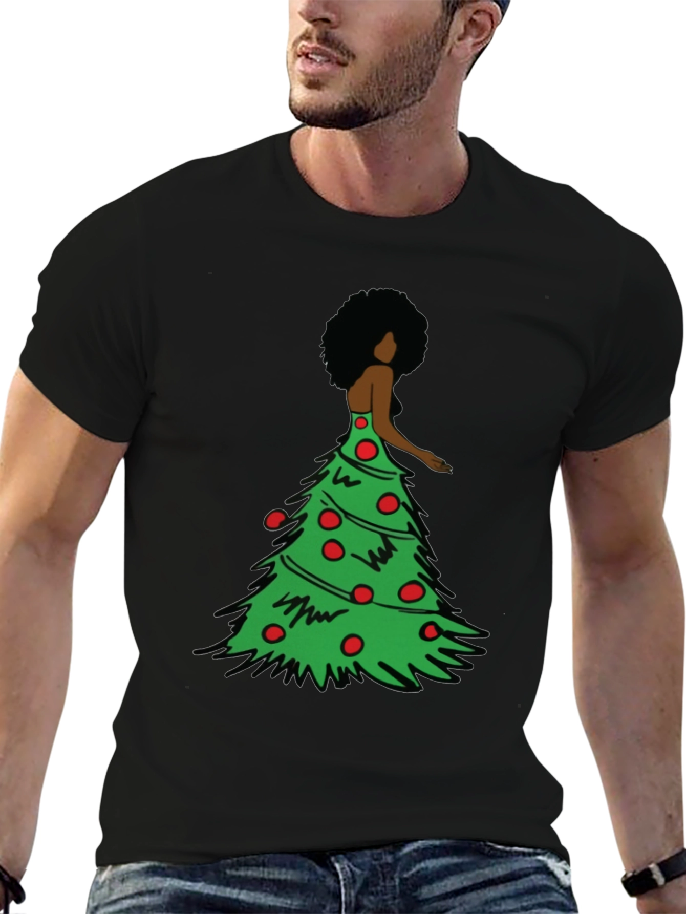 Christmas Tree Dress Graphic T-Shirt