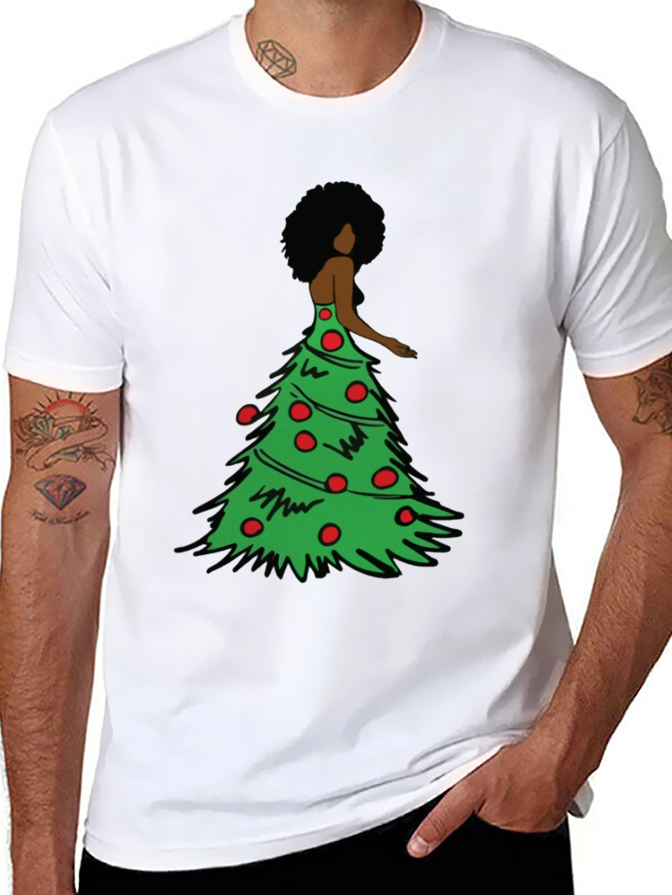 Christmas Tree Dress Graphic T-Shirt
