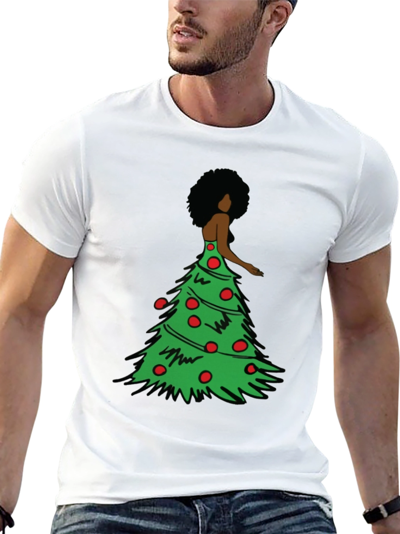 Christmas Tree Dress Graphic T-Shirt