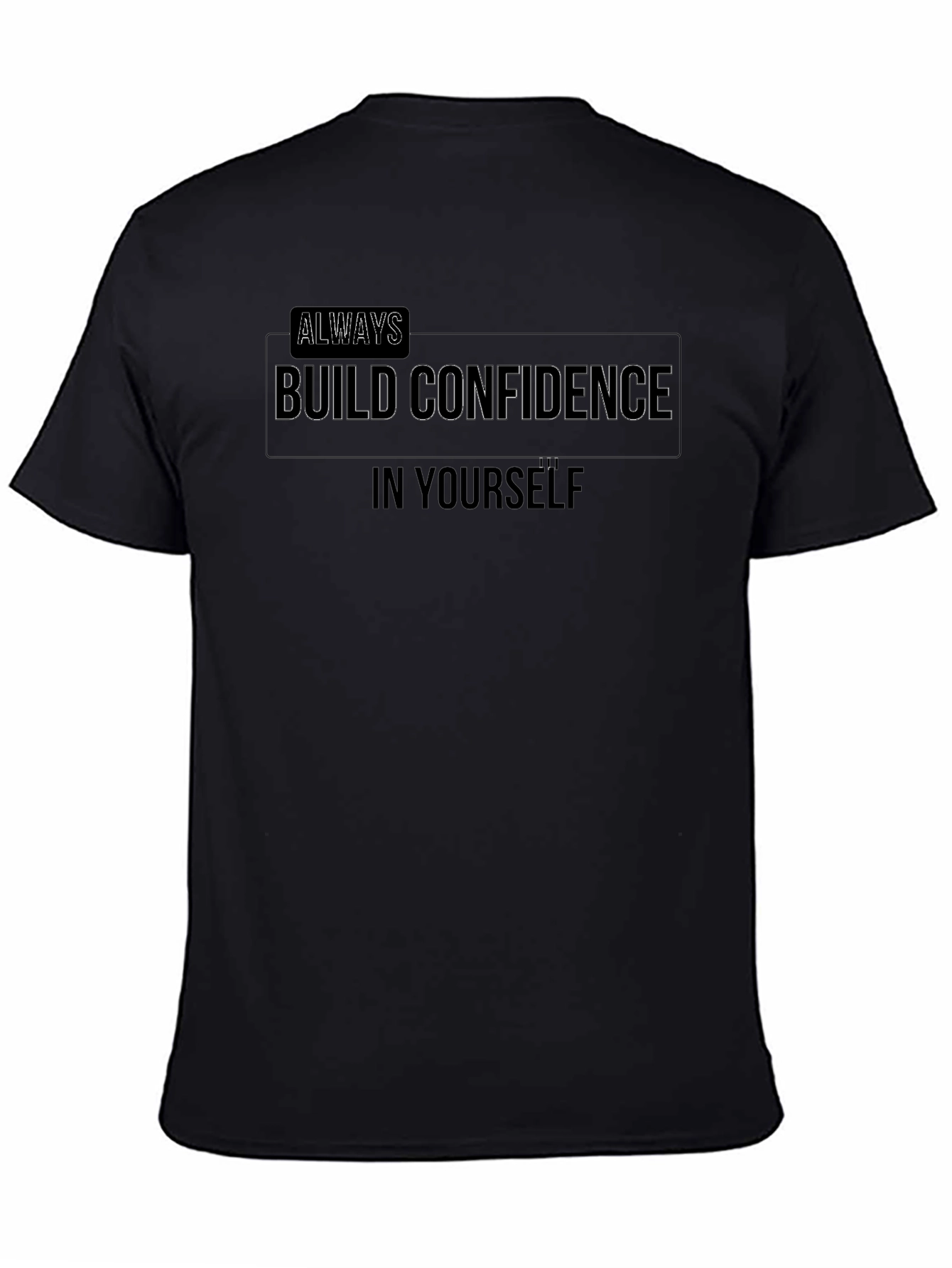 Confidence Builder Black Graphic Tee