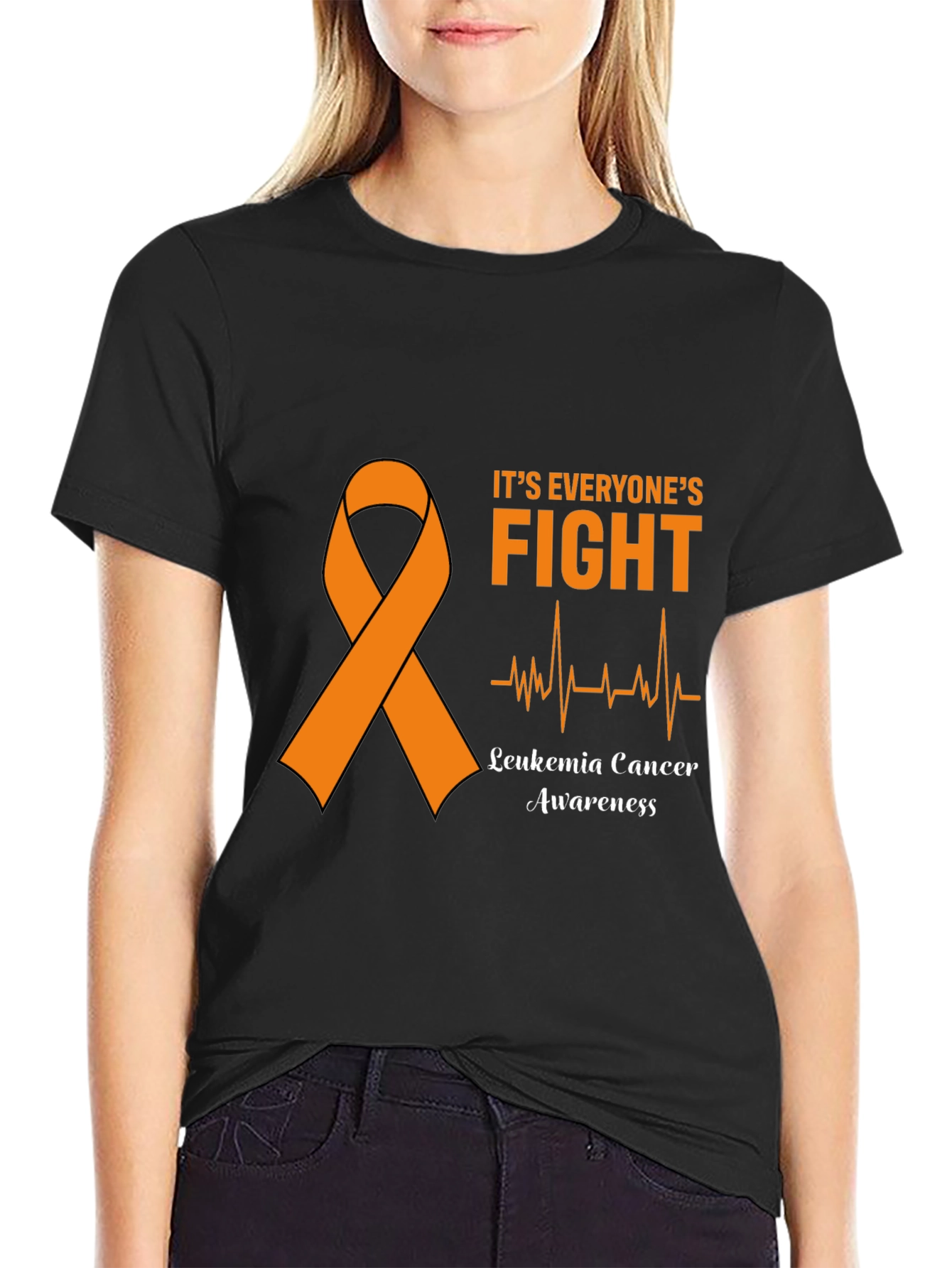 Leukemia Awareness Black T-Shirt