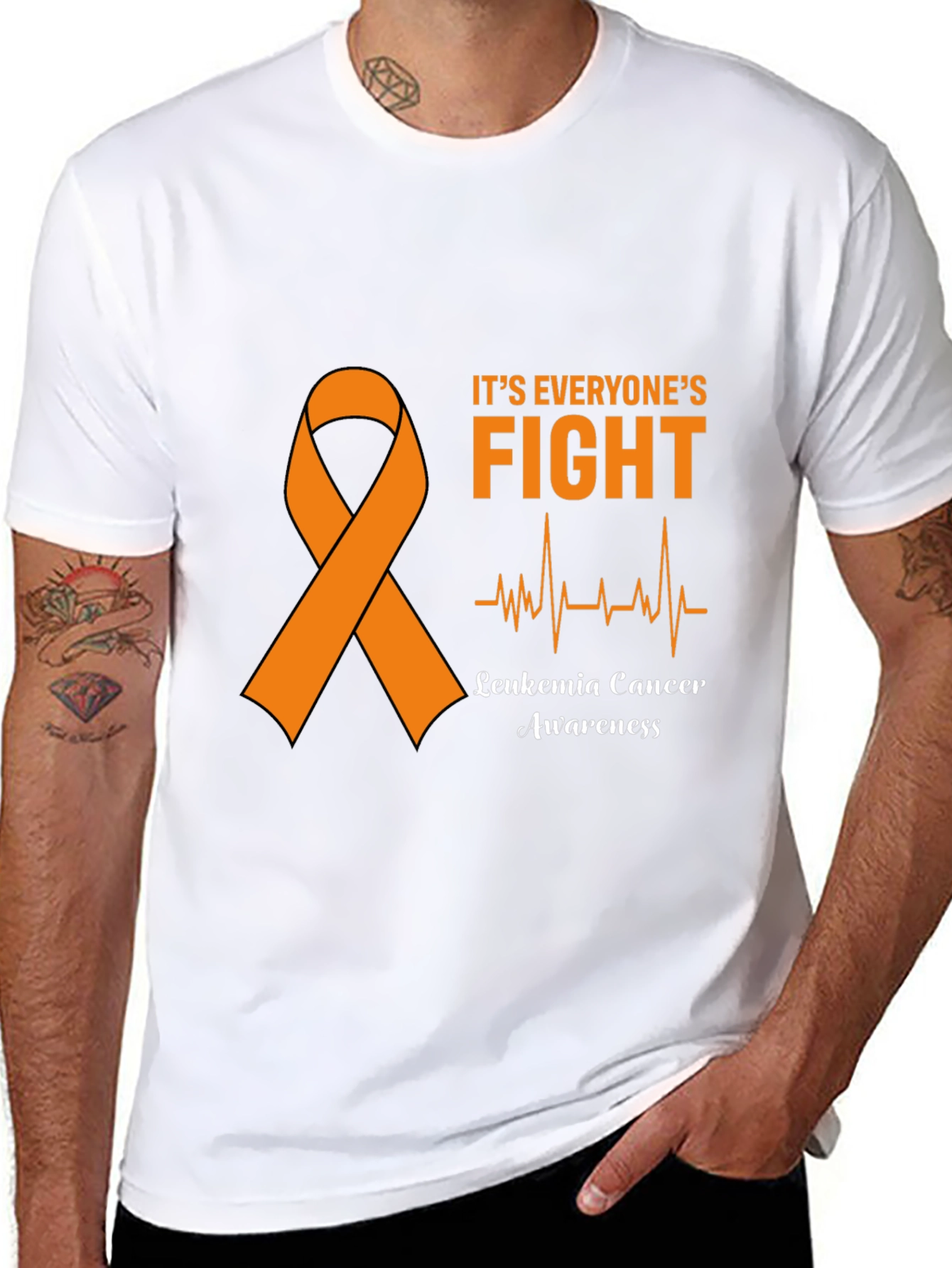 Leukemia Awareness Black T-Shirt