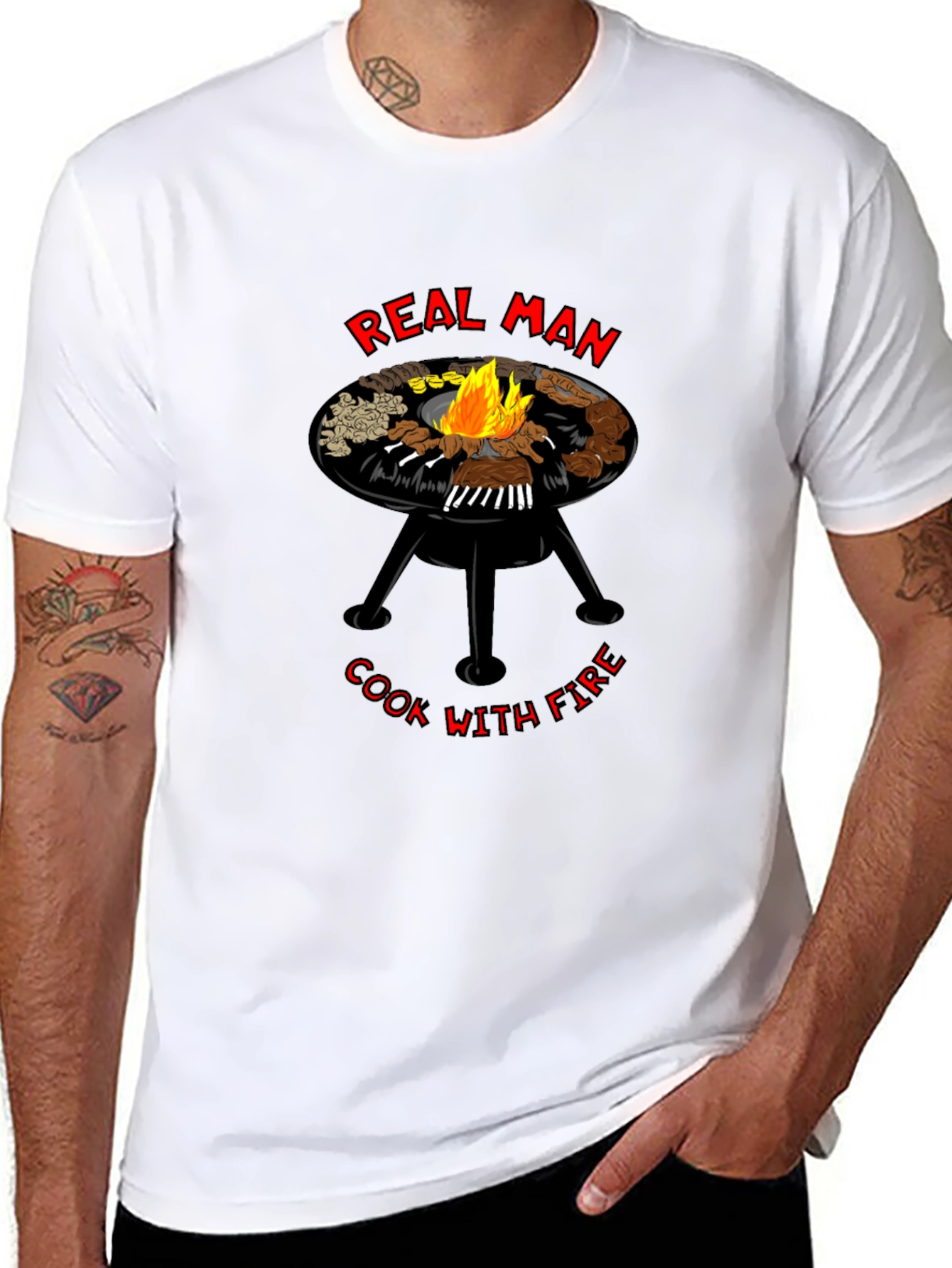 Real Man Cook With Fire T-Shirt