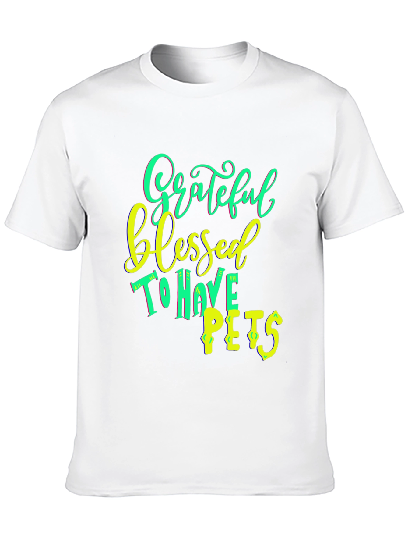 Grateful Blessed To Have Pets T-Shirt Black